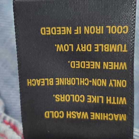 MEK DNM Light Wash Paros F.X.H. Frayed Hem Low-Rise Denim Jean Shorts Size 24 - Picture 13 of 16